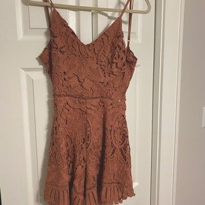 Rusty Rose Lace Romper